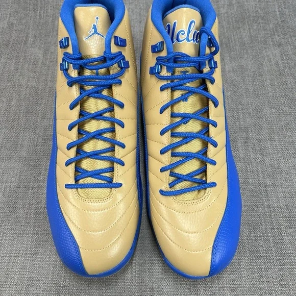 Size 15 Nike Jordan 12 Mid Alpha Menace UCLA Player Edition Football Cleats
